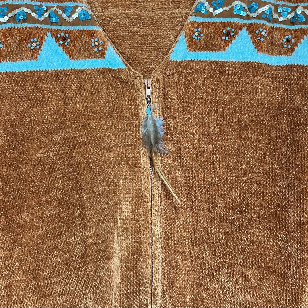 Soft Surroundings Brown and Blue Sweater - Picture 6 of 6